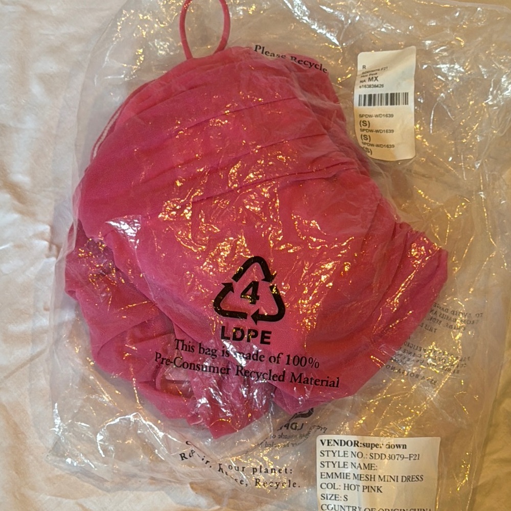 Pink Ruched Mini Dress - Picture 6 of 6